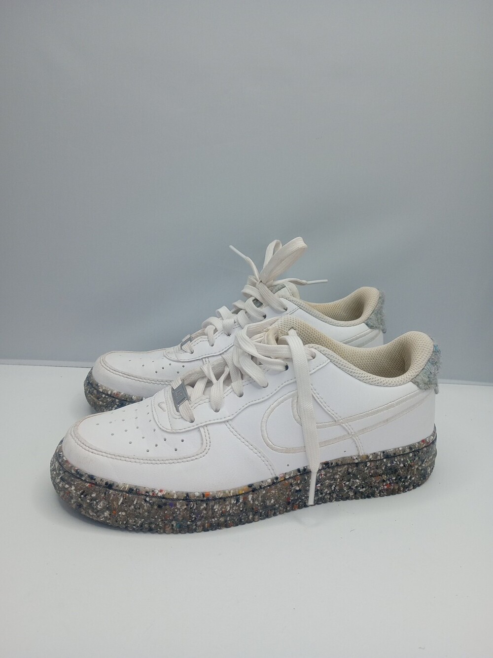 Nike Air Force 1 GS Recycled Wool Pack White Shoes DB2813-100 Youth 4.5 Sneakers